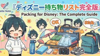 2026年版ディズニーの持ち物基本編!最低限の荷物紹介、チェックリストあり♪